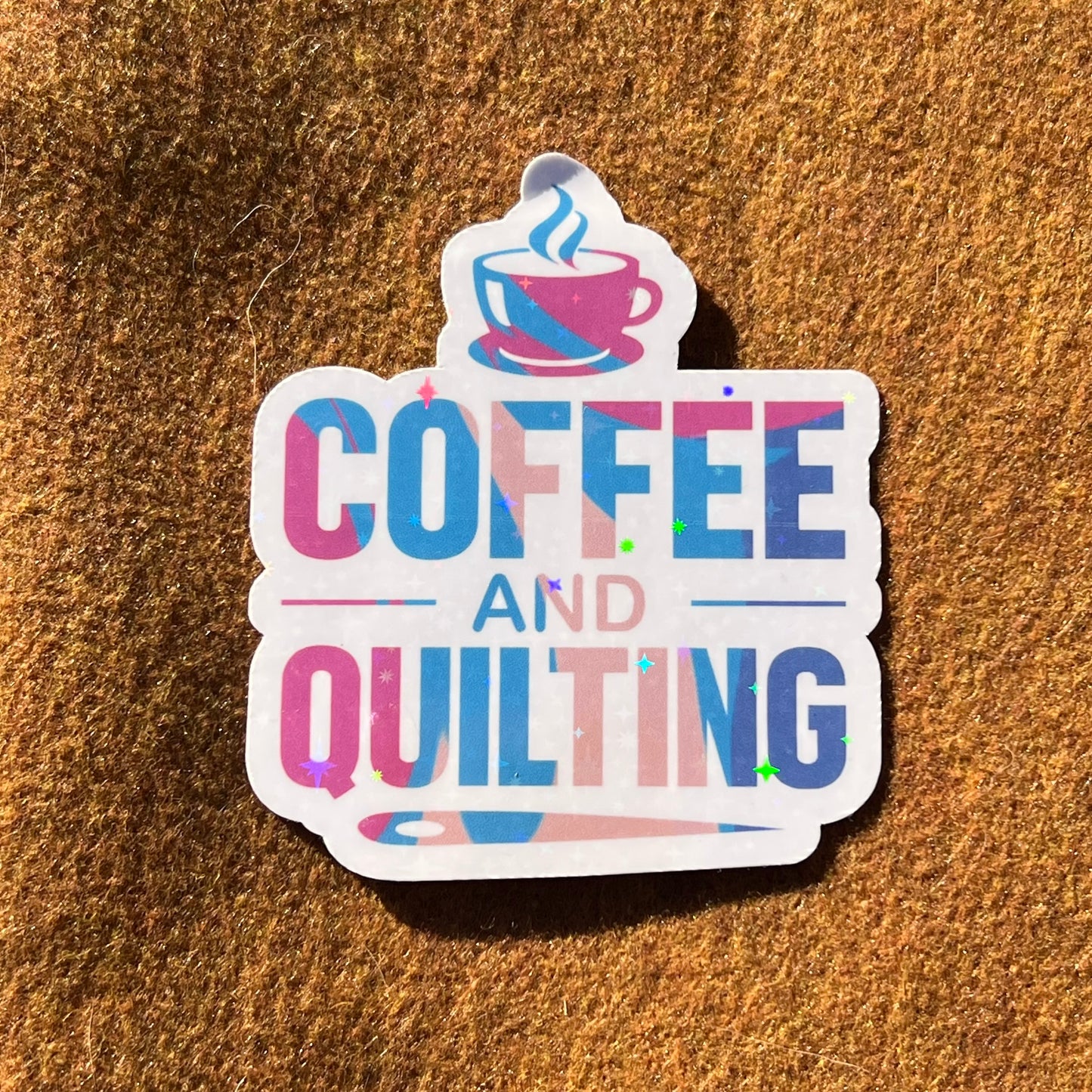 Coffee And Quilting Sticker