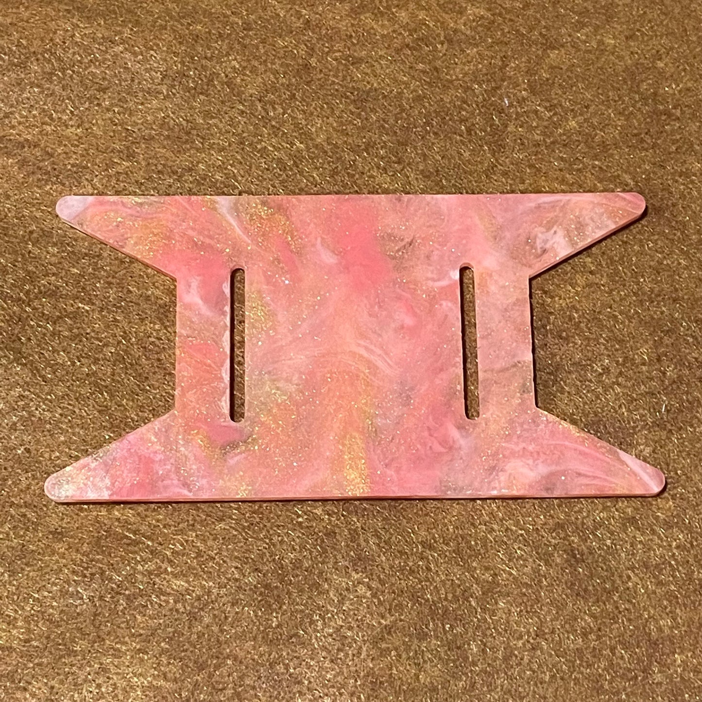 Pink and Gold Swirl Binding Spool