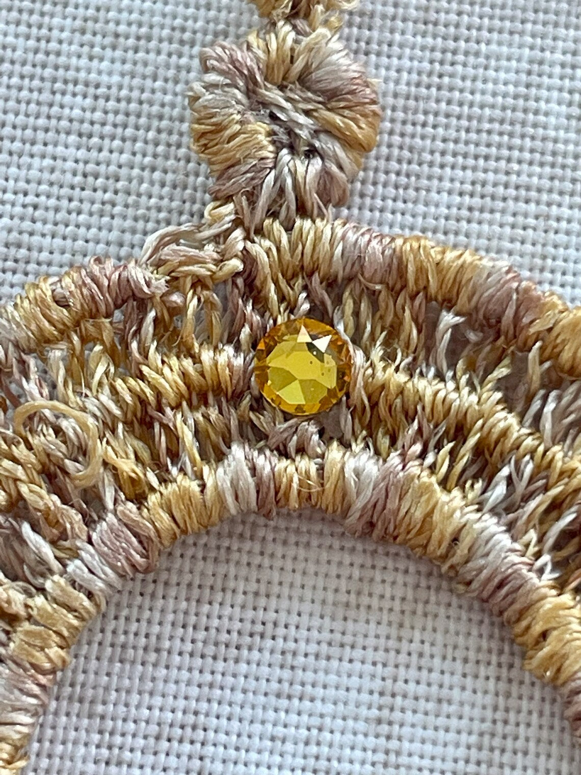 Gold Dangling Hoop Hearings, Circle Dangle Fabric Earrings, Gold Plated Earrings, Lightweight Dangle Earrings, Swarovski Crystal Earrings