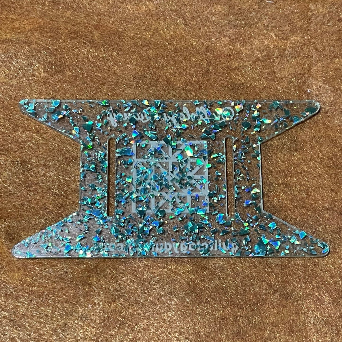 Teal Glitter Flake Binding Spool