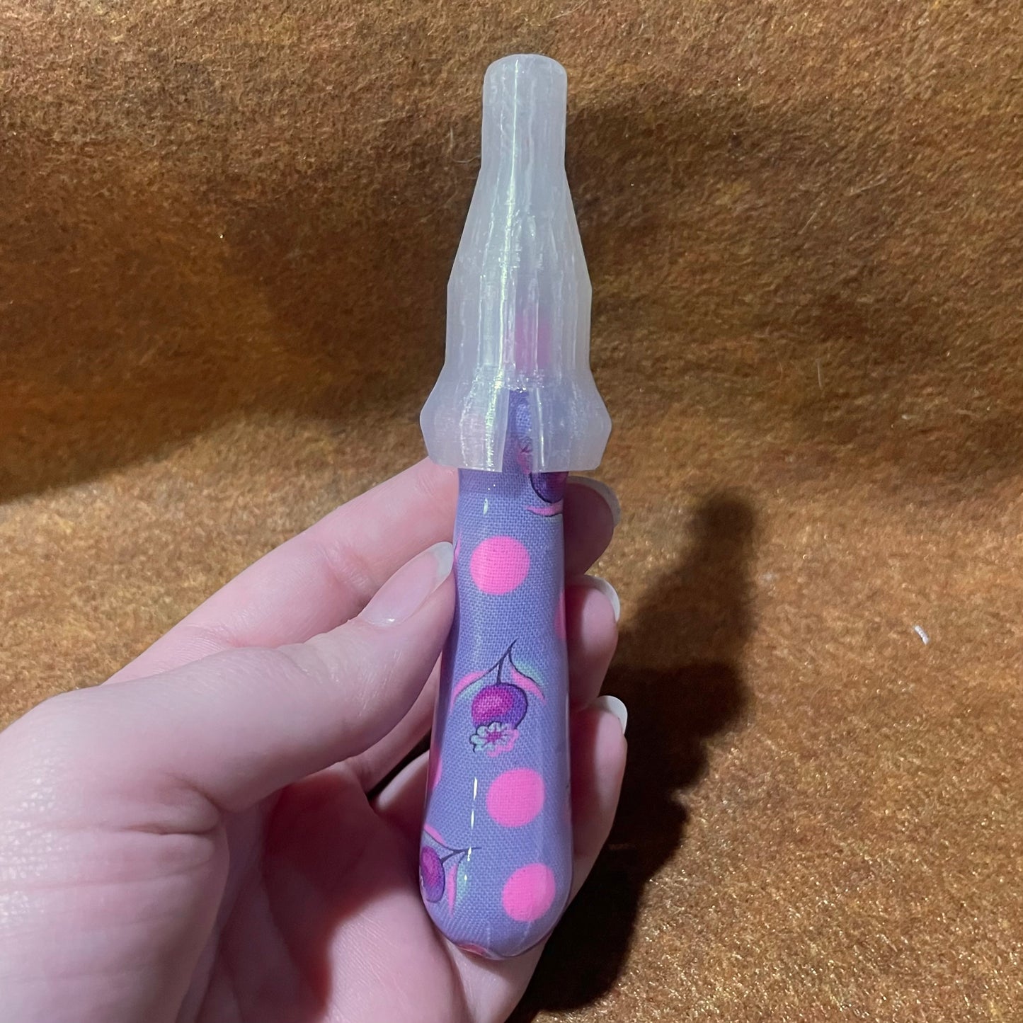 Tula Pink Purple and Pink Floral Seam Ripper