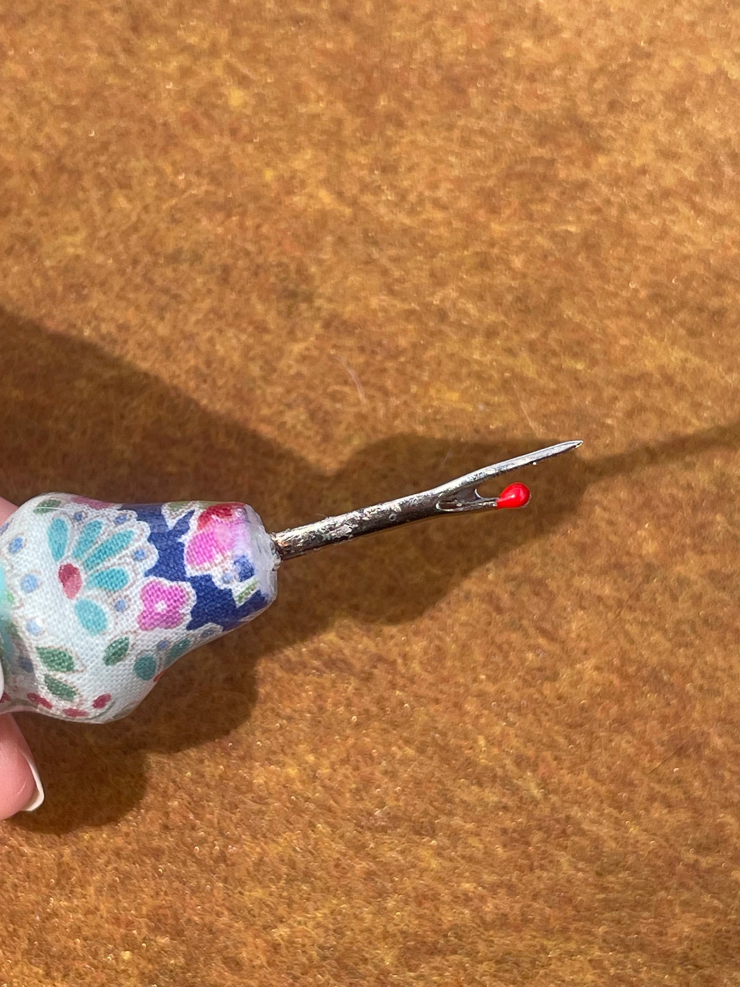 Blue Floral Handmade Ergonomic Seam Ripper