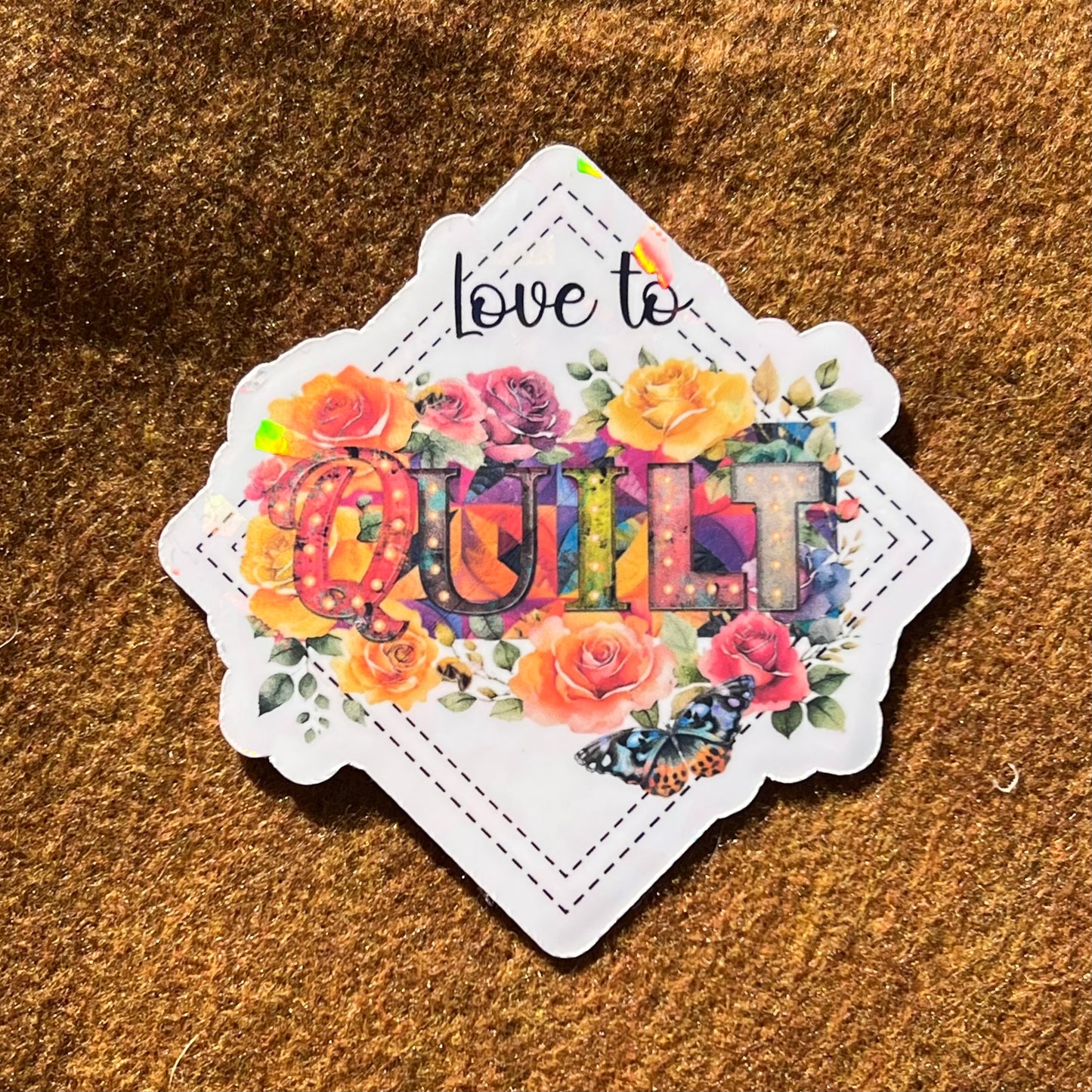 Love To Quilt Sticker