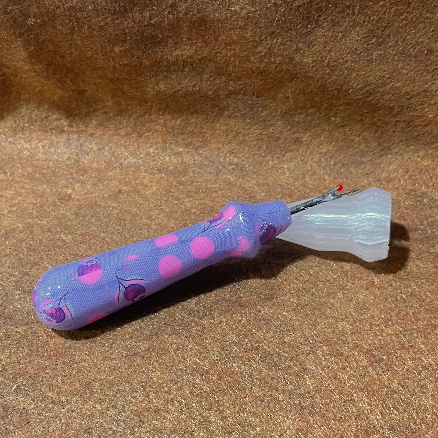 Tula Pink Purple and Pink Floral Seam Ripper