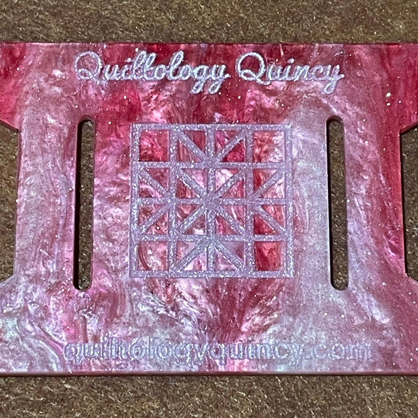 Pink and White Swirl Binding Spool