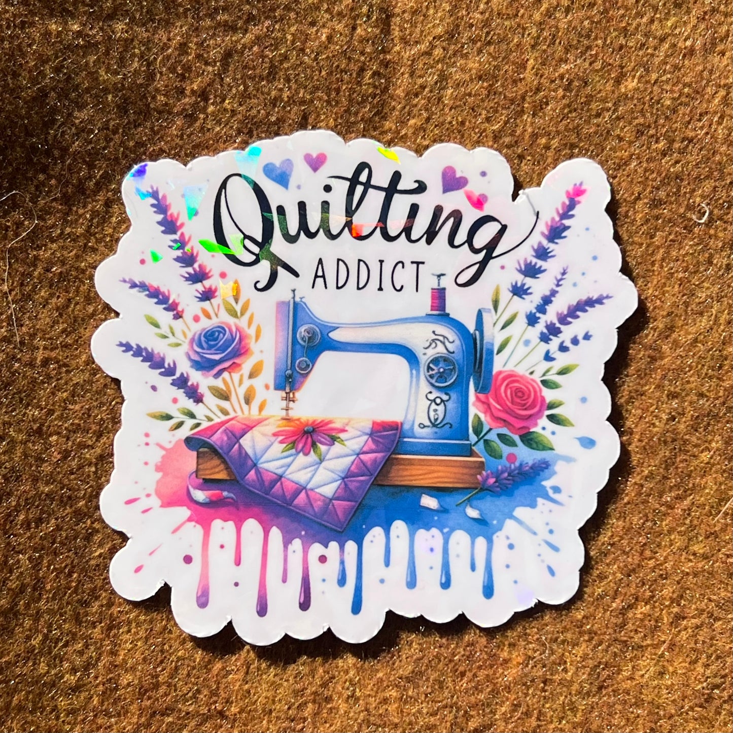 Quilting Addict Sticker