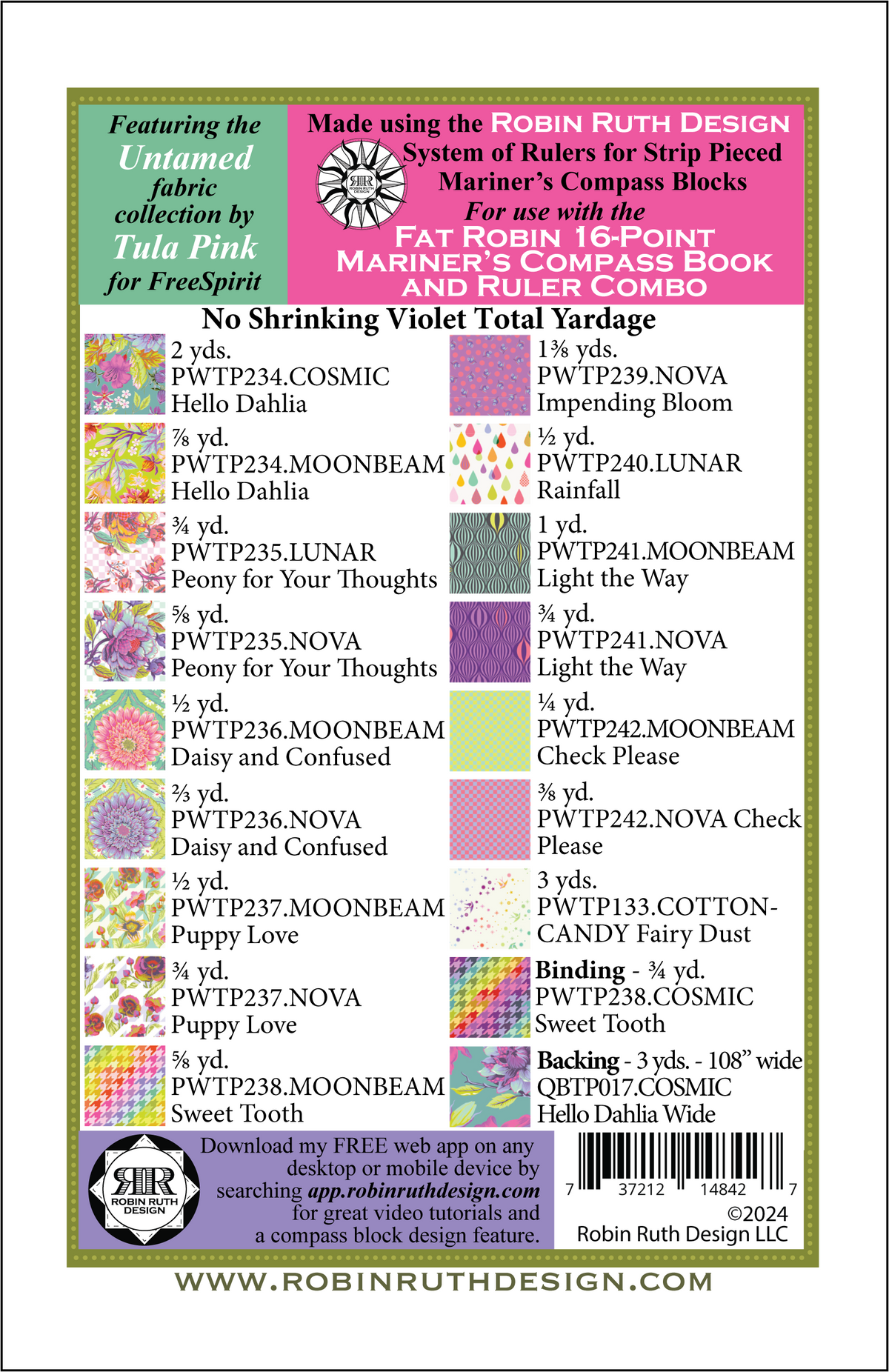 No Shrinking Violet Pattern