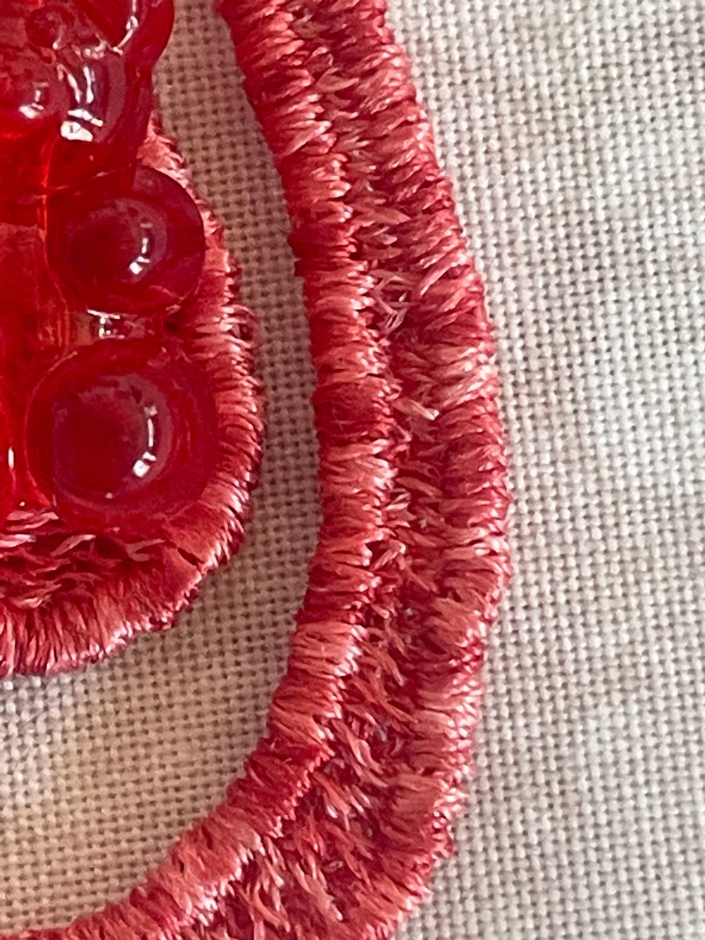 Red Gummy Bear Earrings, Valentine's Day Candy Dangle Earrings, Red Lace Embroidered Earrings, Lightweight Red Swarovski Crystal Earrings