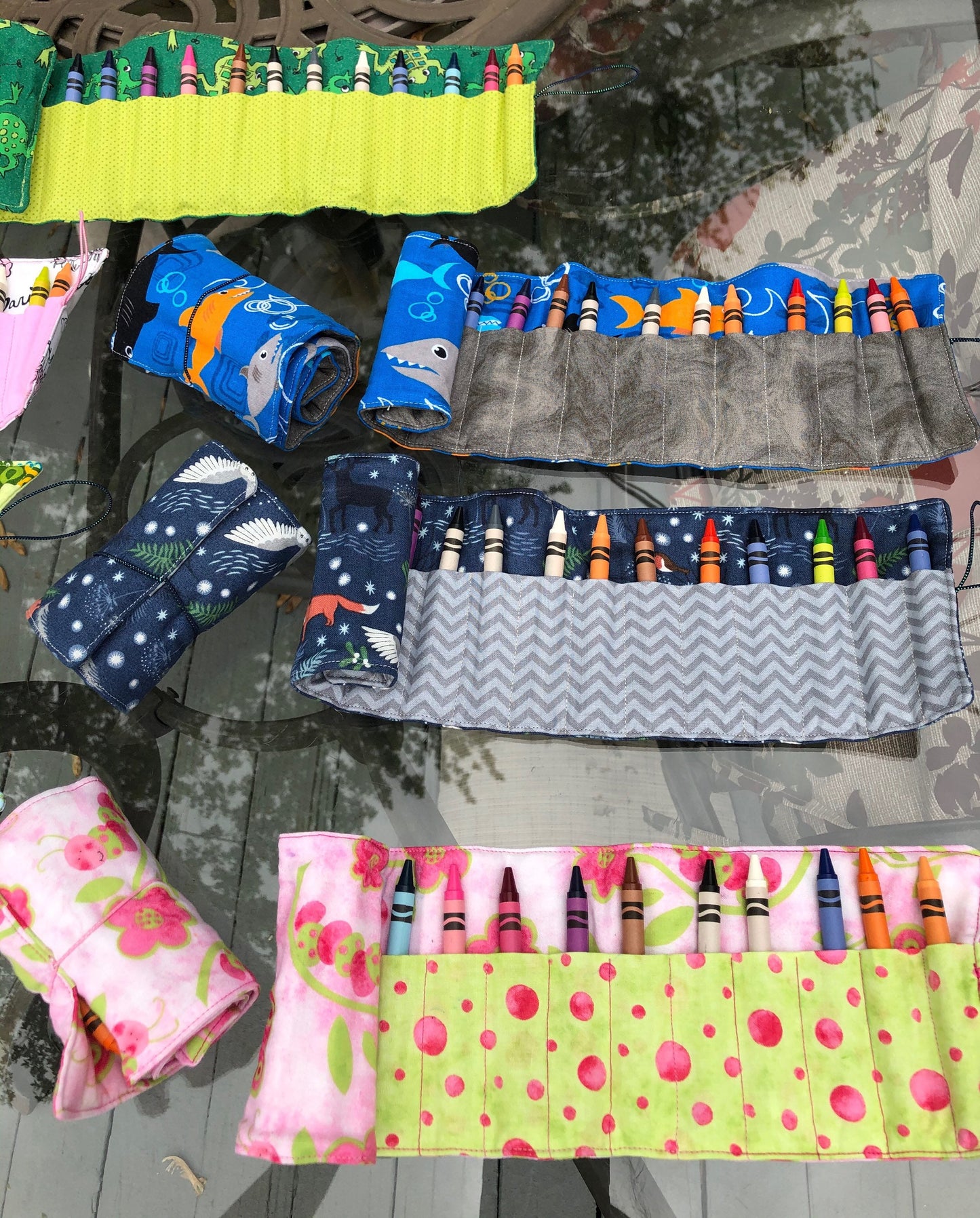 Handmade Personalized Crayon Rolls for Kids includes Crayons, Kids Crayon Holder, Name Crayon Holder, Monogrammed Kids Crayon Holder Gift