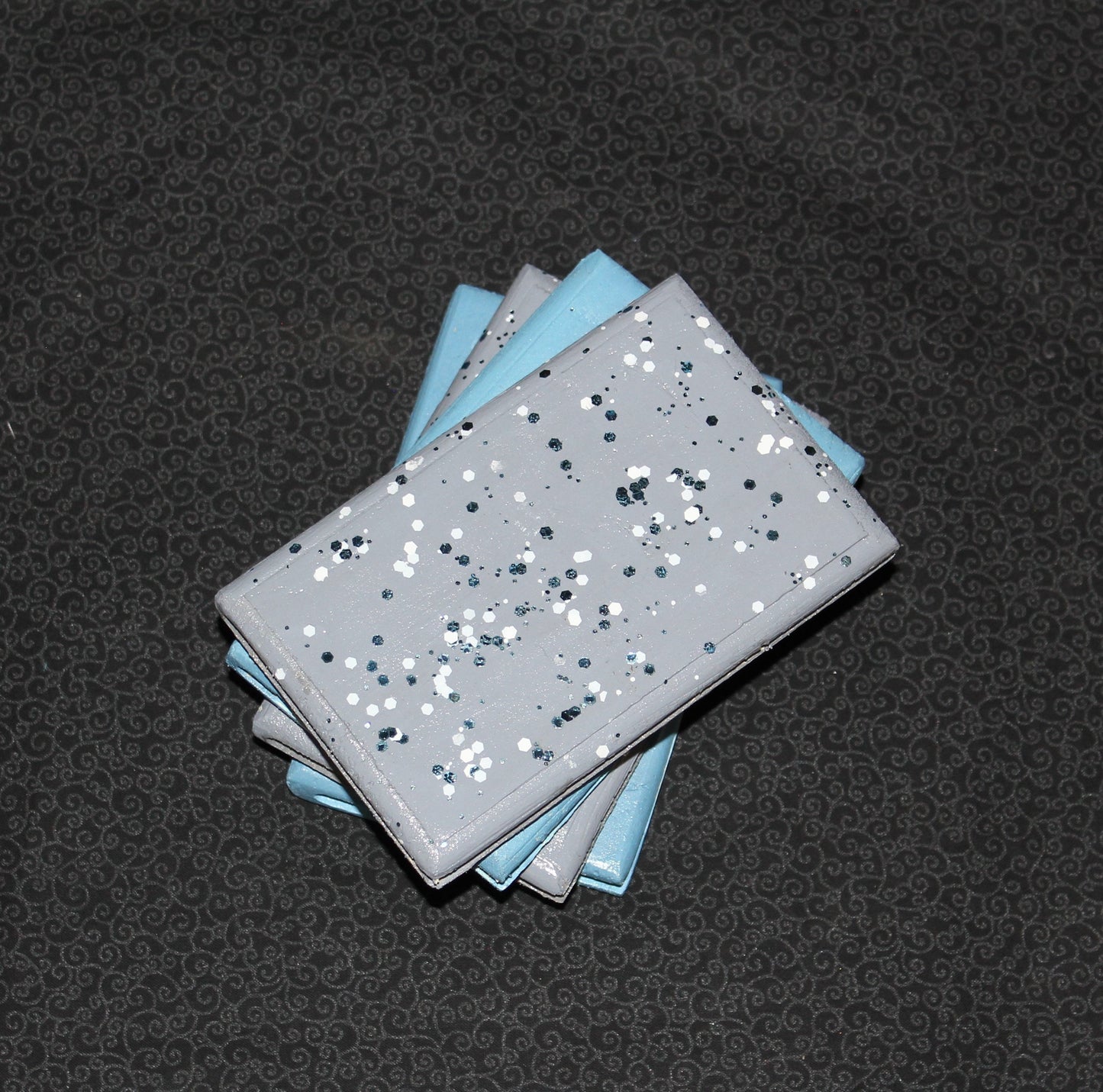 Christmas Book Bundle, Farmhouse Mini Book Stack, Set of 4 Wooden Book Decor, Rustic Faux Books, Holiday Book Set, Christmas Stocking Gift