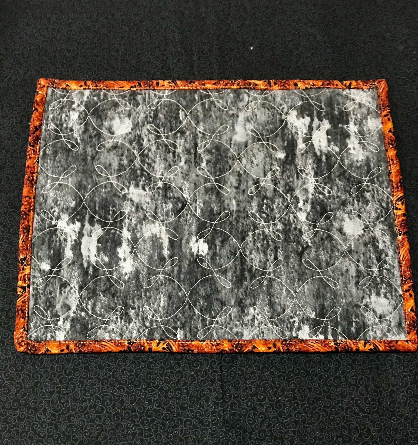 Fall Leaves Mug Rug, Handcrafted Snack Mat, Autumn Pinecones Placemat, Brown Sunflowers Coaster, Fall Floral Mug Mat, Fall Tableware Set