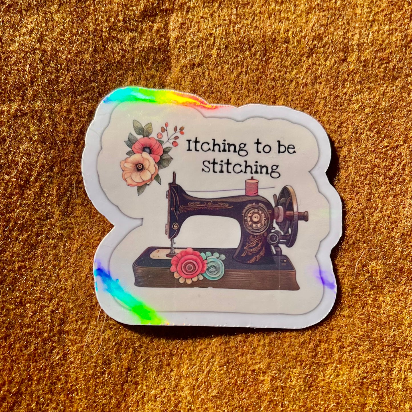 Itching To Be Stitching Sticker