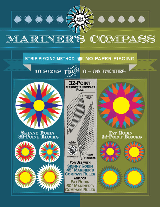 32-Point Compass Book and Ruler Combo