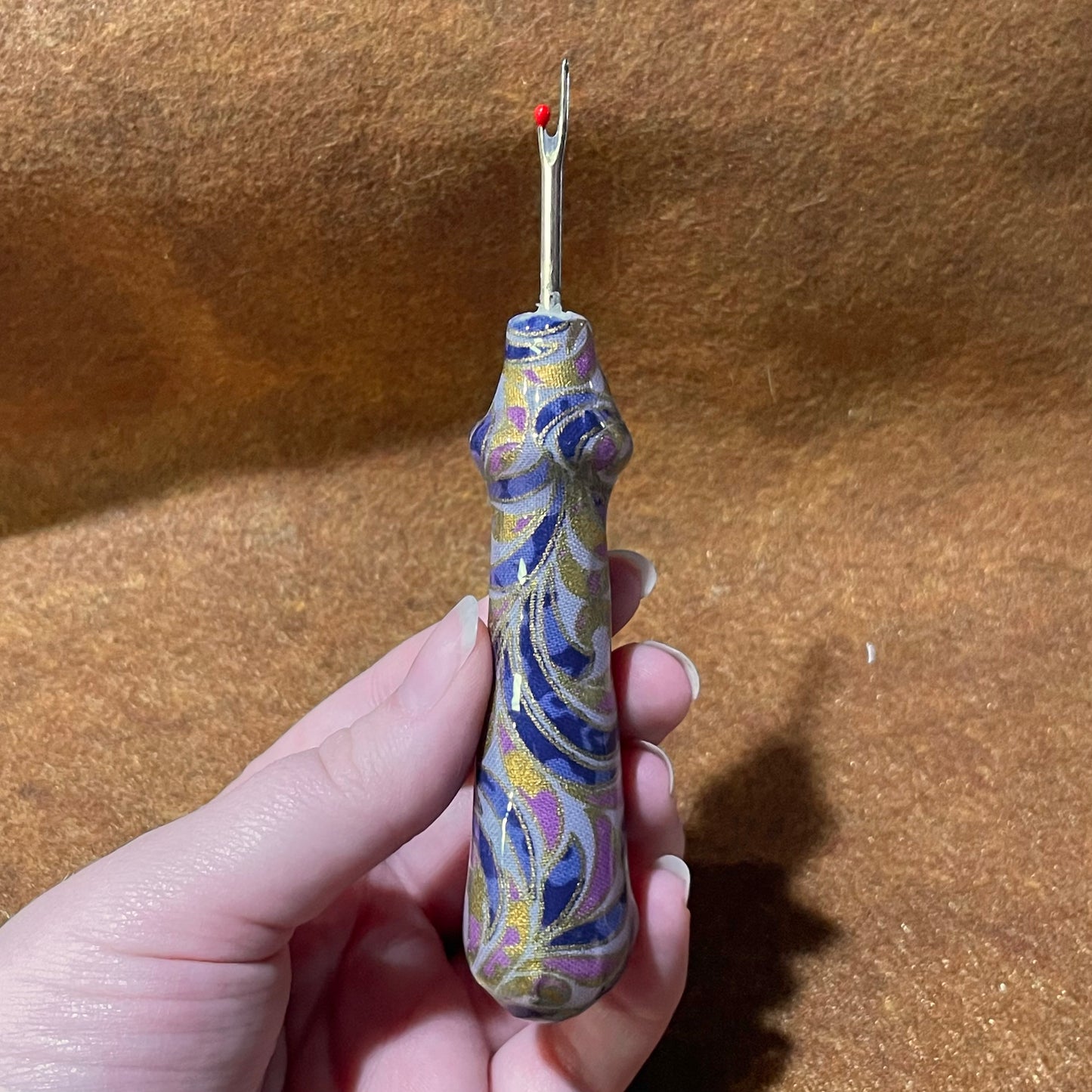 Blue and Purple Swirls Seam Ripper