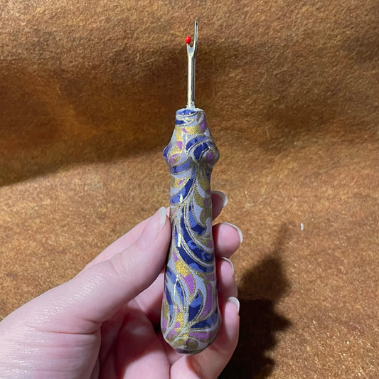 Blue and Purple Swirls Seam Ripper