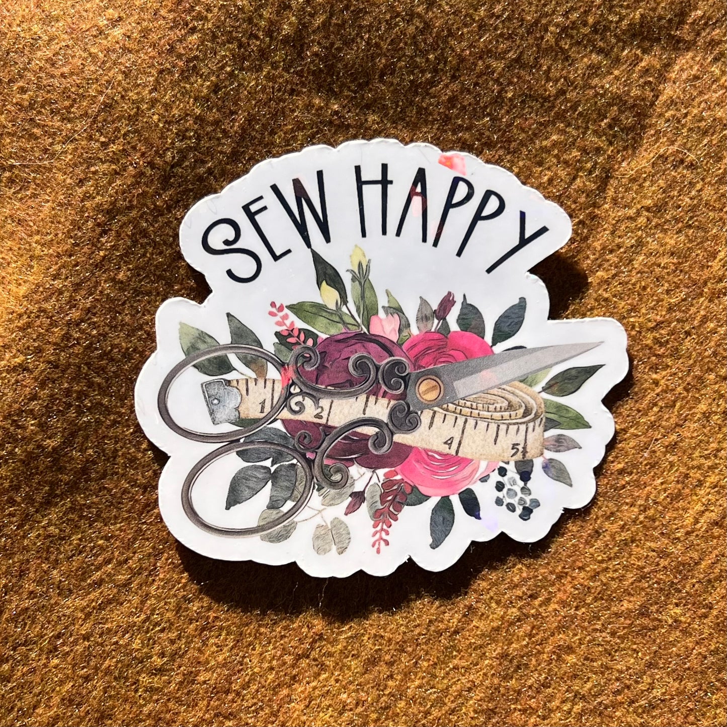 Sew Happy Sticker