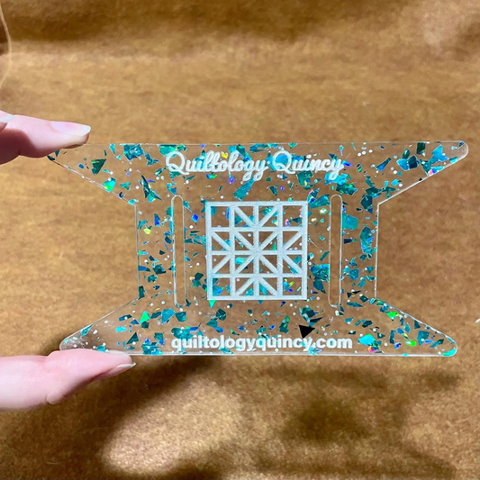 Teal Glitter Flake Binding Spool