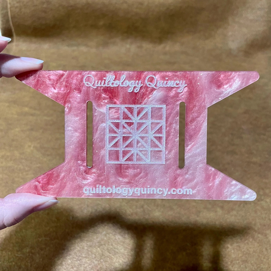 Pink and White Swirl Binding Spool