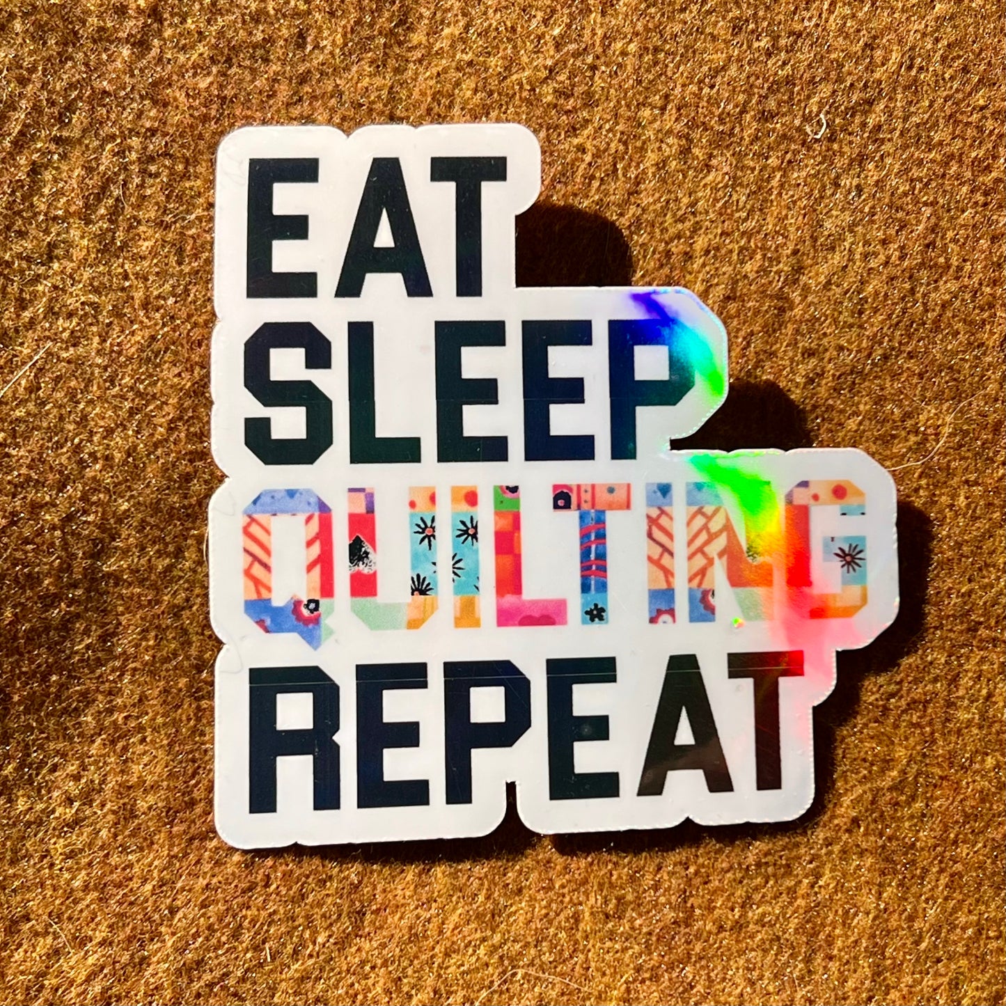 Eat Sleep Quilting Repeat Sticker