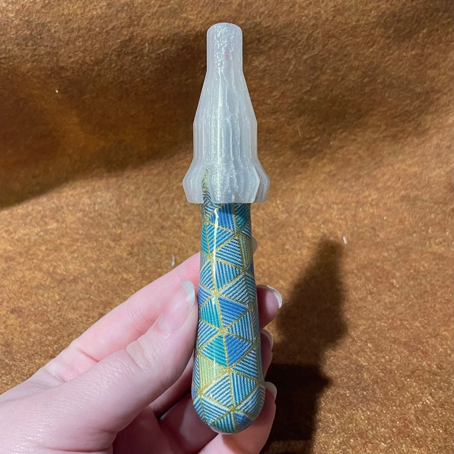 Blue and Gold Geometric Seam Ripper