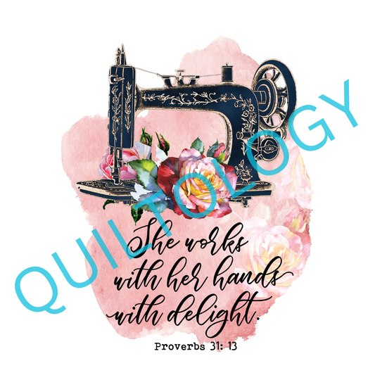 Proverbs 31:13 She Works with Her Hands with Delight T-Shirt